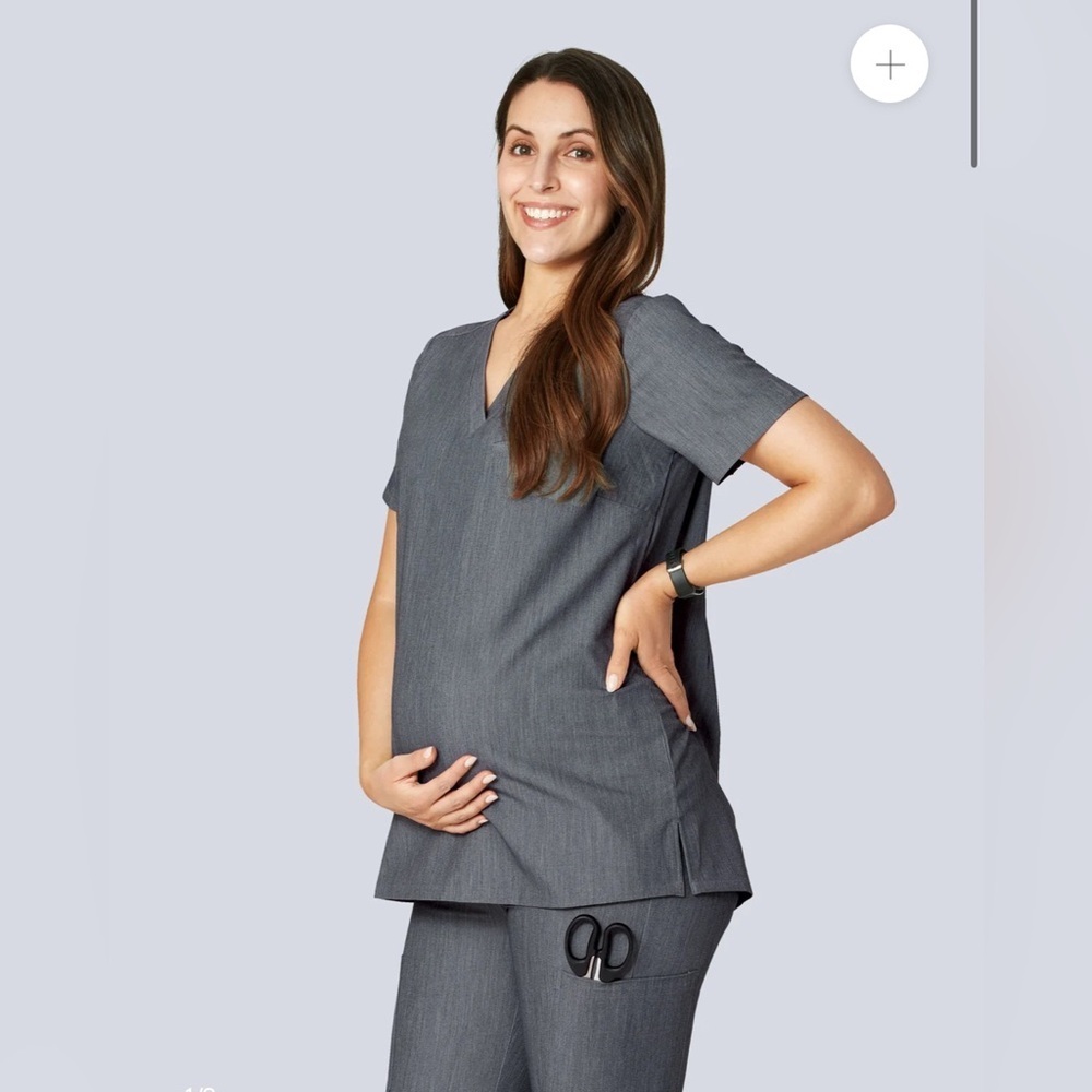 Mandala Maternity One Pocket Scrub Top